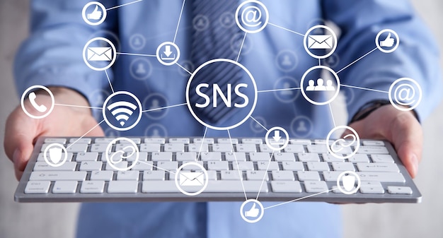 Concept van SNS sociale netwerkservice