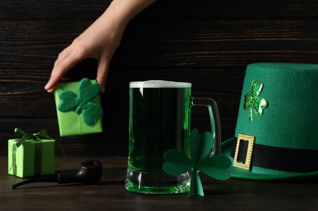 Concept van St Patrick's Day accessoires voor St Patrick's Day