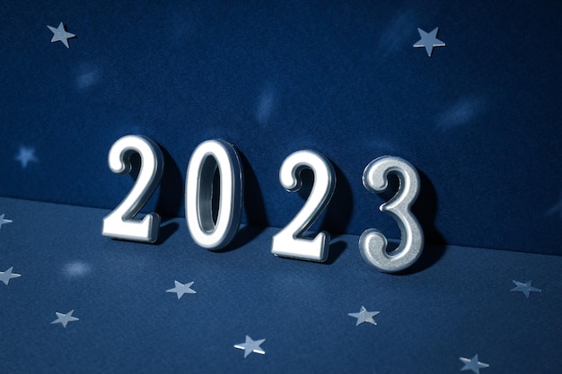 Foto concept van verandering van jaar 2022 en 2023