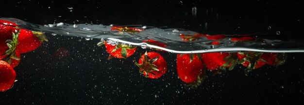 Concept van vers zomerfruit fruit in water