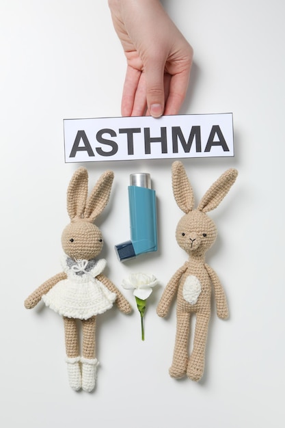 Concept van verschillende ziekten astma ziekte van de longen