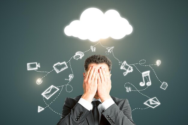 Concept voor cloudcomputing en gegevensverlies