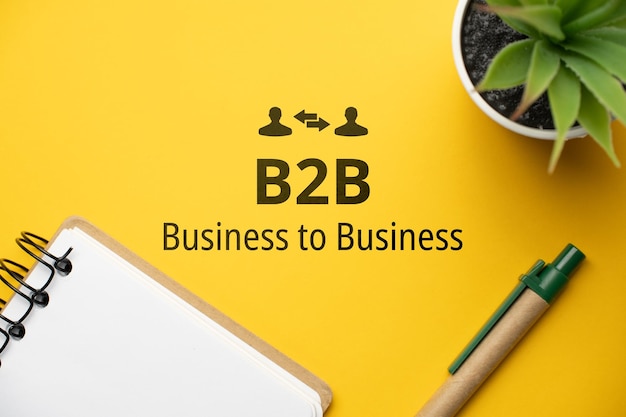 Concept zakelijke marketing acroniem B2B of Business to Business