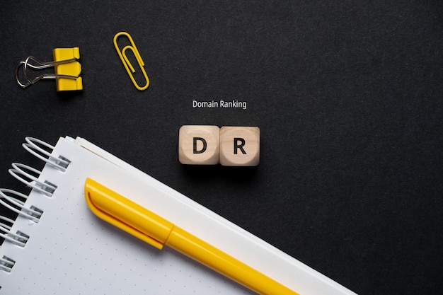 Concept zakelijke marketing acroniem DR of Domain Ranking