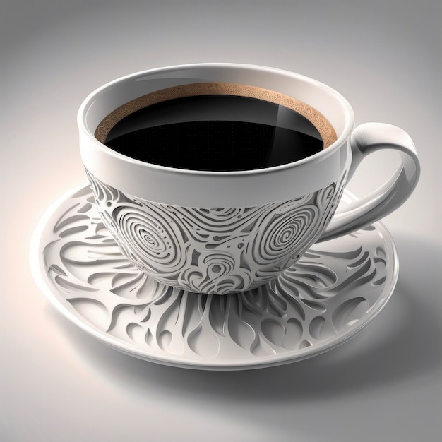 Conceptontwerp van een moderne koffiekop