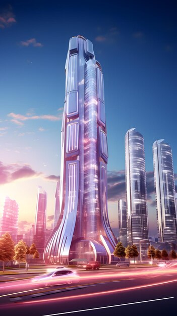 Conceptontwerp voor de architectuur van hoge gebouwen