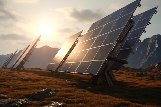 Premium AI Image | Concepts of solar energy and its applications