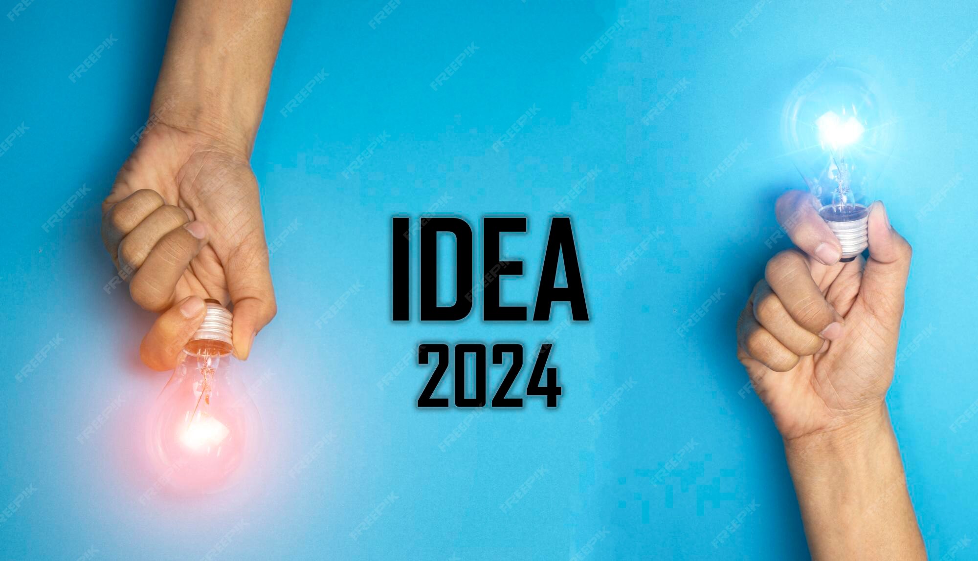 Premium Photo Concepts what's new in the new year 2024 ideas 2024