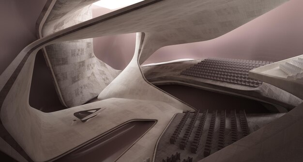 写真 モダンなスタイルのコンサート ホールとグランド ピアノのインテリアの概念的な抽象的なデザイン 3 d