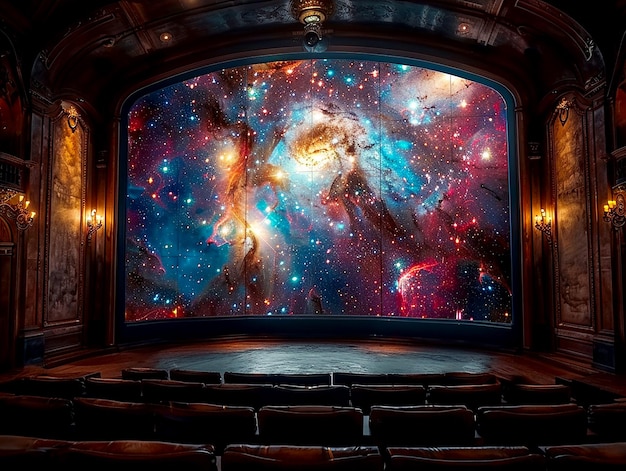 Conceptual artistic illustration theater of the Universe