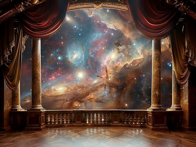Концептуальная художественная иллюстрация театра Вселенной