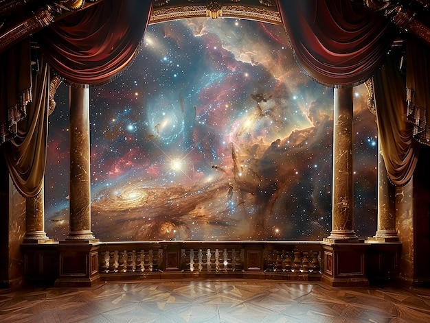 Conceptual artistic illustration theater of the Universe