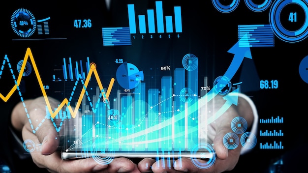 Conceptual business dashboard for financial data analysis