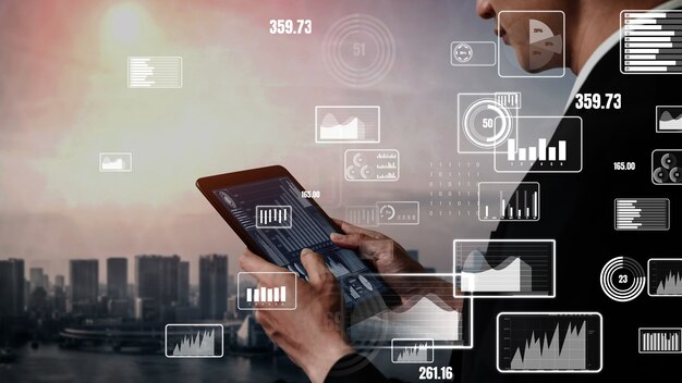 Conceptual business dashboard for financial data analysis