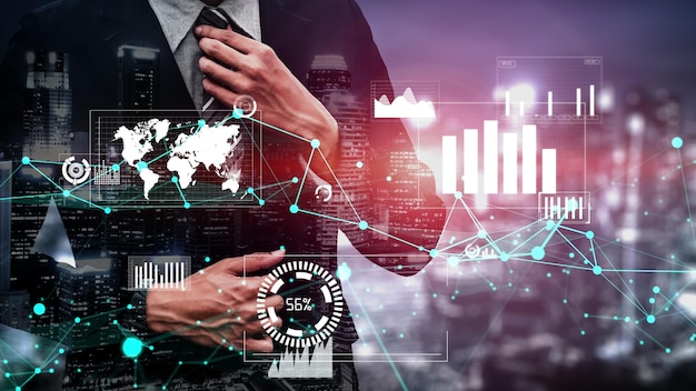 Conceptual business dashboard for financial data analysis