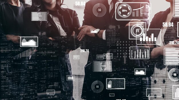 Conceptual business dashboard for financial data analysis