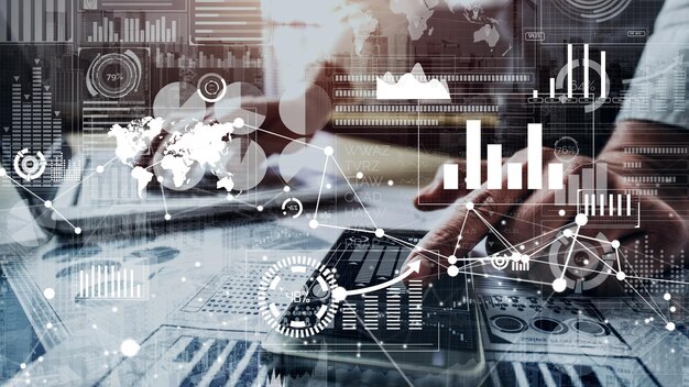 Conceptual business dashboard for financial data analysis