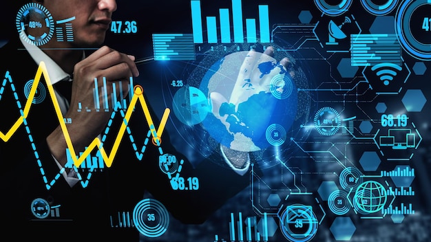 Conceptual business dashboard for financial data analysis