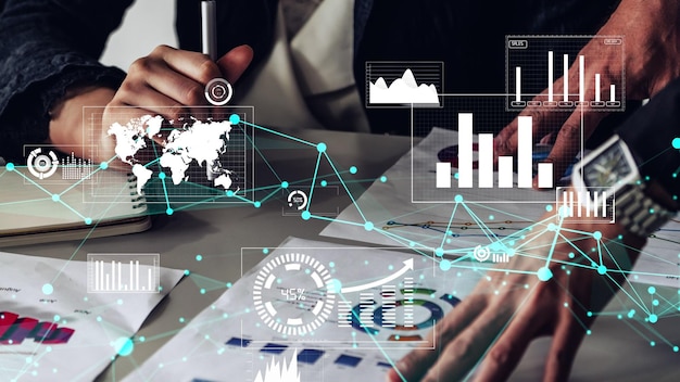 Conceptual business dashboard for financial data analysis