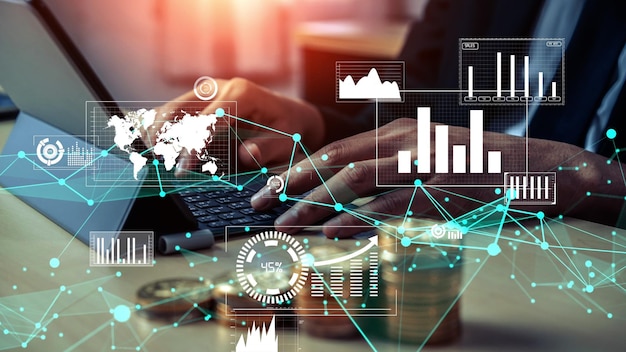 Conceptual business dashboard for financial data analysis