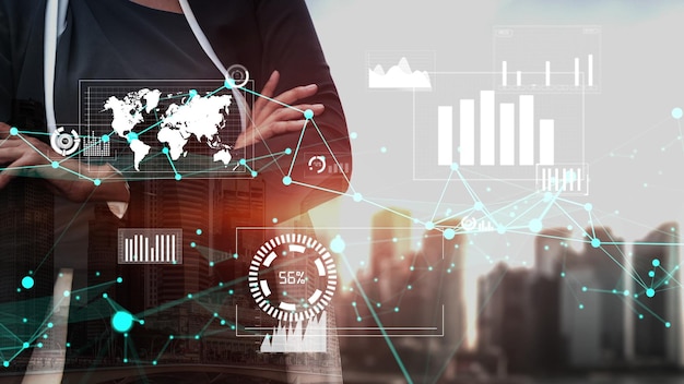 Conceptual business dashboard for financial data analysis