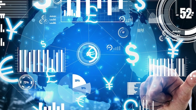 Conceptual business dashboard for financial data analysis