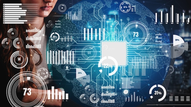 conceptual business dashboard for financial data analysis
