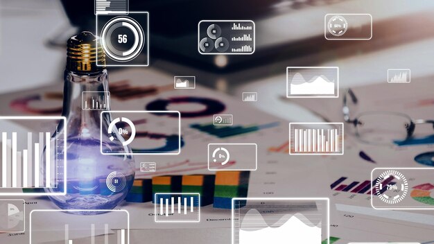 Conceptual business dashboard for financial data analysis