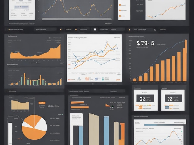 Conceptual business dashboard for financial data analysis