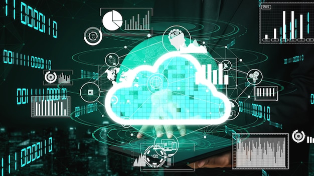 Conceptual cloud computing and data storage technology for future innovation