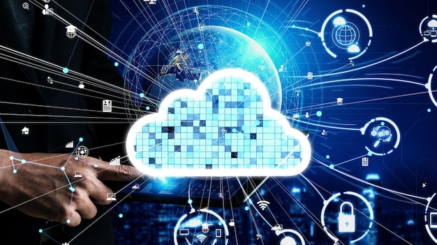 Cloud computing concettuale e tecnologia di archiviazione dei dati per l'innovazione futura