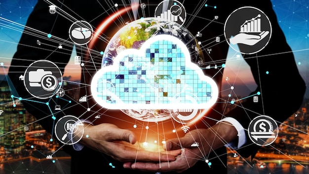 Conceptual cloud computing and data storage technology for future innovation
