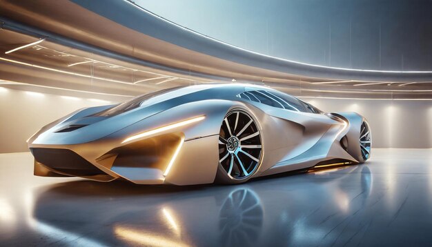 Conceptual futuristic car of modern times