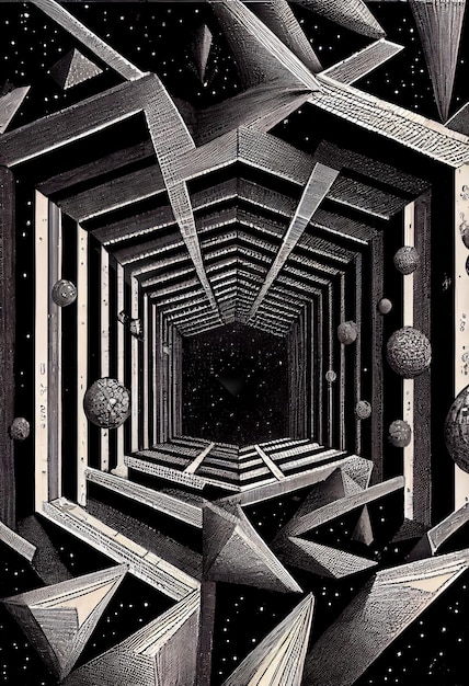 Conceptual illustration of space