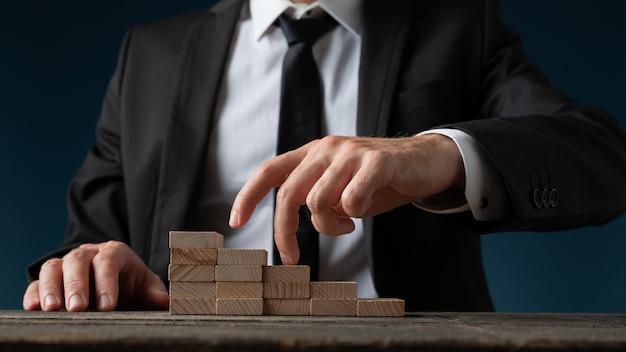 conceptual image of business promotion and success