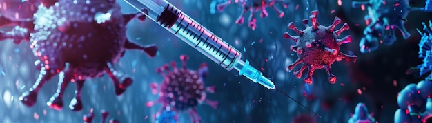 Photo a conceptual image depicting the process of administering a vaccine