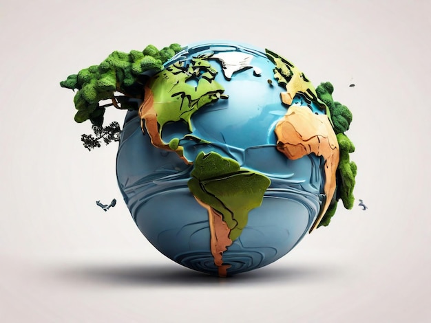 Conceptual image of planet Earth Ecology concept