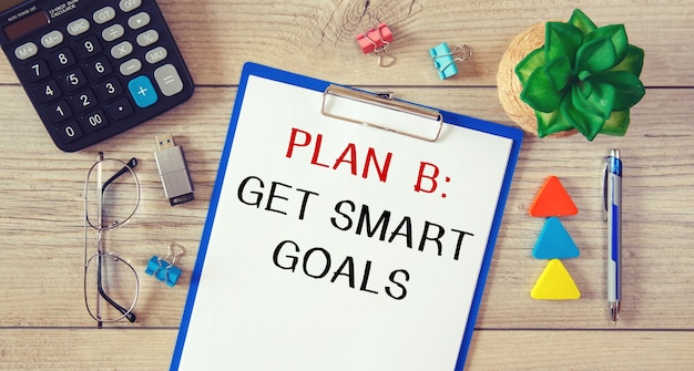 Photo conceptual manuscript showing get smart goals.