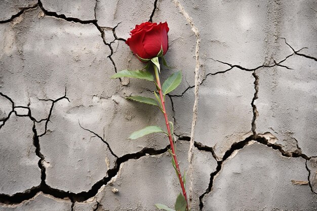 Conceptual photo of a rose in a vintage book