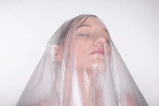 conceptual portrait of a young woman