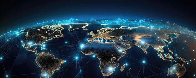 Conceptual Representation Of A Global Network