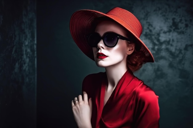 Conceptual shot of a stylish woman created with generative ai