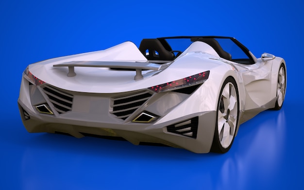 Conceptual sports cabriolet for driving d rendering