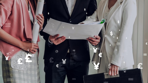 conceptual vision of business people in the corporate staff meeting