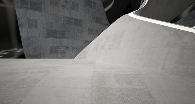 Foto conceptueel abstract ontwerp van het interieur van de concertzaal en de vleugel in een moderne 3d-stijl
