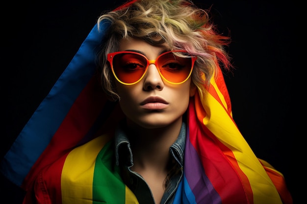 Conceptuele illustratie van de LGBT Pride maand gemaakt met Generative AI tools technologie