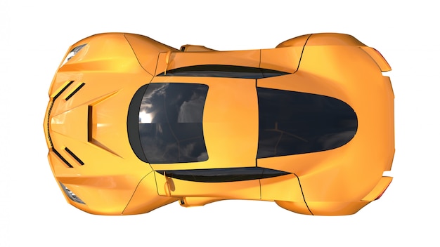 Conceptuele oranje racewagens