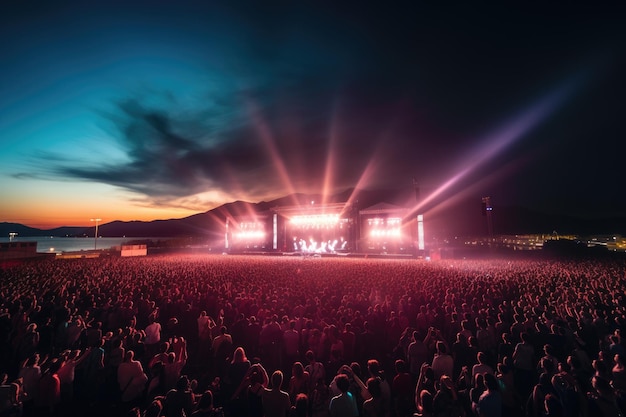 Concert crowd in Benicassim Spain