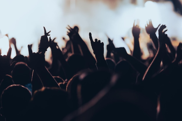 Photo concert crowd on a music concert