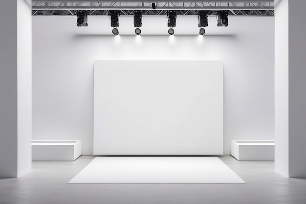 Concertlocatie Exit Signage Mockup met lege witte lege ruimte voor het plaatsen van uw ontwerp